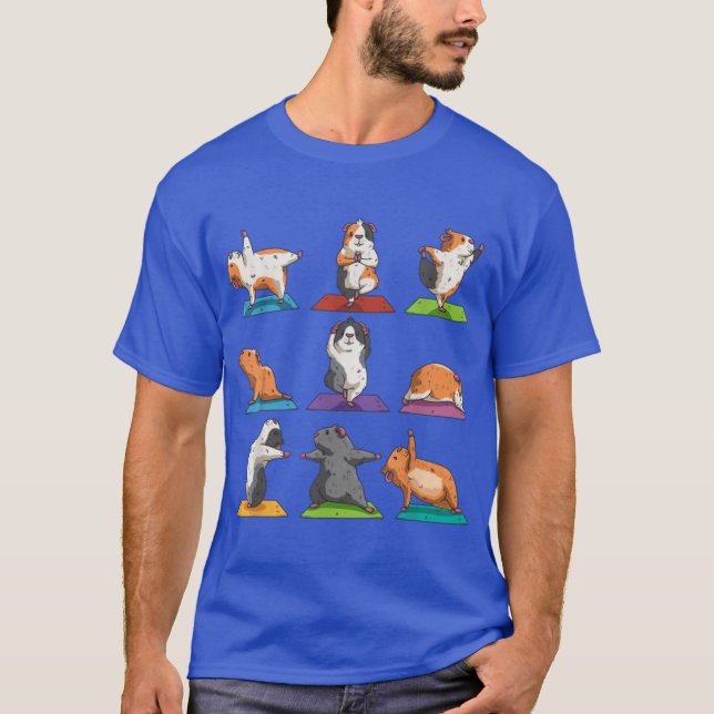 Guinea Pig Yoga Position Workout Gift funny T-Shirt (Vorderseite)