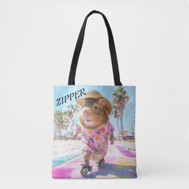 Guinea Pig Zipper In Pink With Style & Sass  (Vorderseite)