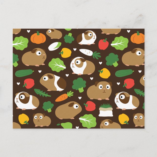 Guinea Pigs And Their Treats Postkarte (Vorderseite)