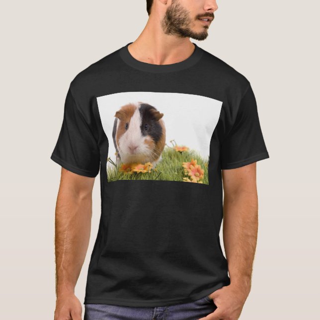 guinea pigs man hat lawn T-Shirt (Vorderseite)