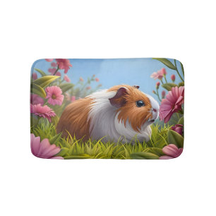 Guinea Pig's Pink Blume Paradies Badematte