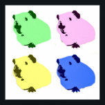 Guinea Pop Art Effekt Poster<br><div class="desc">Vier von Hector die Guinea Schwein, alle in verschiedenen Farben!</div>