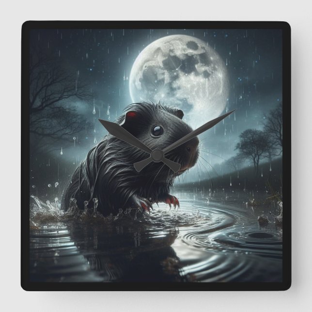 Guinea Quadratische Wanduhr (Vorderseite)