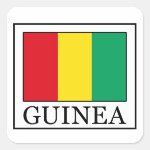 Guinea Quadratischer Aufkleber