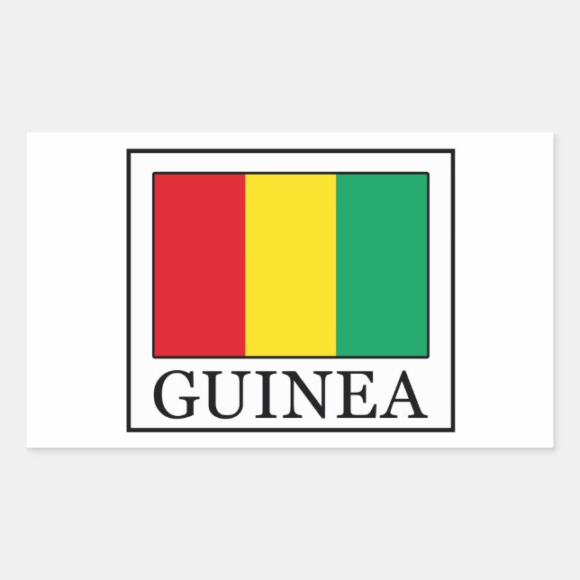 Guinea Rechteckiger Aufkleber (Vorderseite)