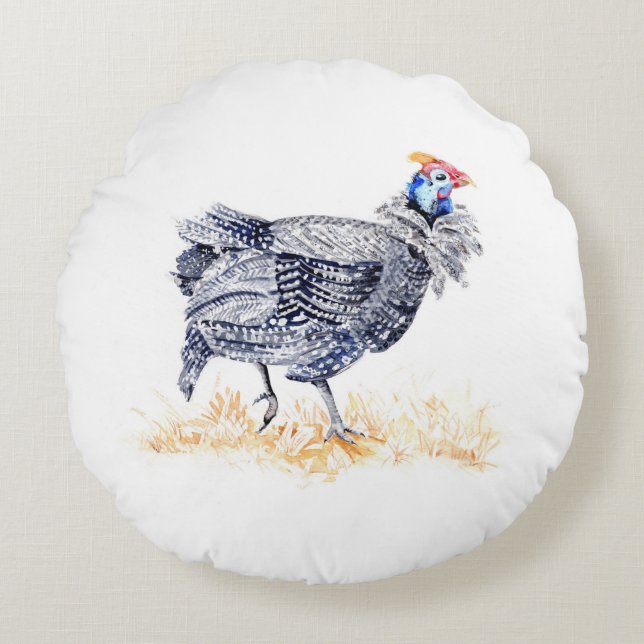 Guinea Rundes Kissen (Vorderseite)