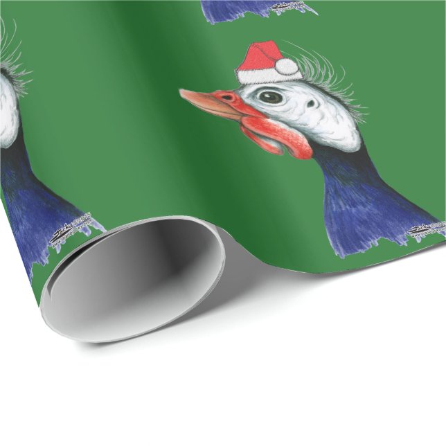 Guinea Santa Claus Geschenkpapier (Rolleneckpunkt)
