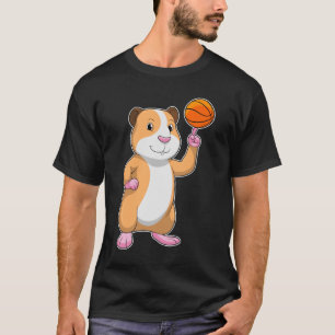 Guinea Schwein als Basketballspieler mit Basketbal T-Shirt