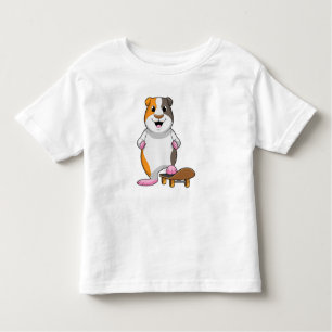 Guinea Schwein als Skater mit Skateboard Kleinkind T-shirt