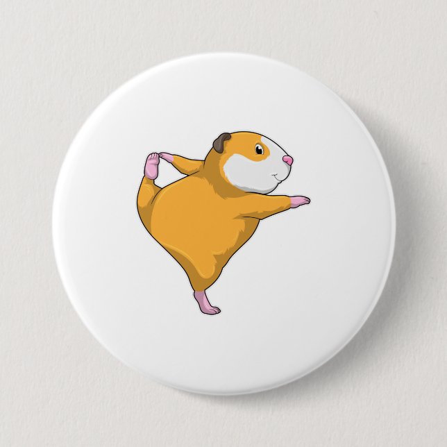 Guinea Schwein bei Yoga Button (Vorderseite)