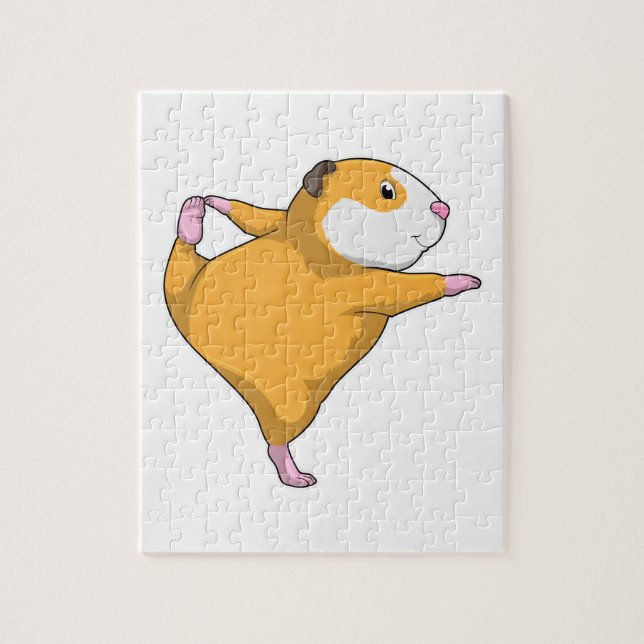 Guinea Schwein bei Yoga Puzzle (Vertikal)