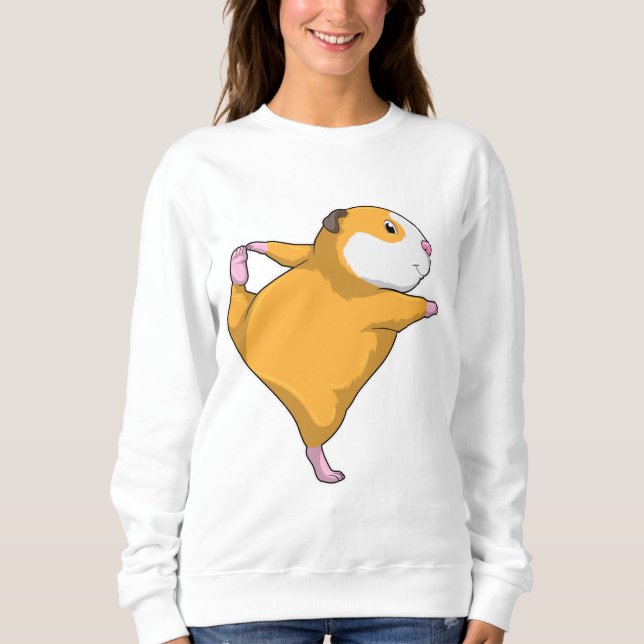 Guinea Schwein bei Yoga Sweatshirt (Vorderseite)