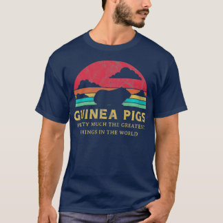 Guinea Schwein Beste Sache Retro Sunset Pet T-Shirt