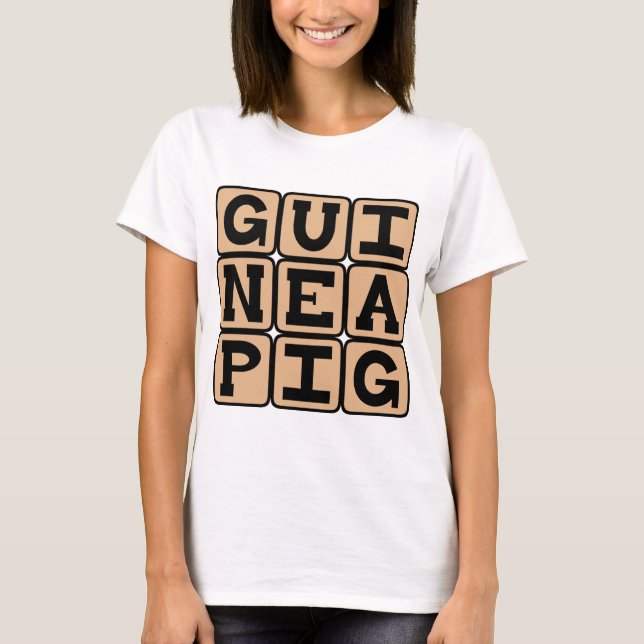 Guinea Schwein, Niedliches Haustier oder Testfach T-Shirt (Vorderseite)