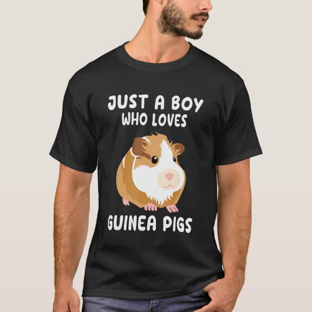 Guinea Schwein Nur ein Junge, der Guinea Liebe Sch T-Shirt (Vorderseite)