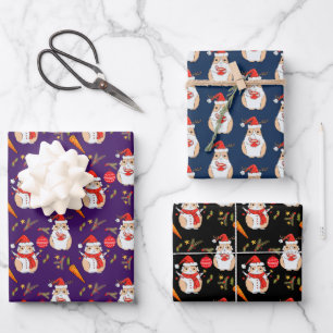 Guinea Schwein verrückte Guinea Schweine Mädchen G Geschenkpapier Set