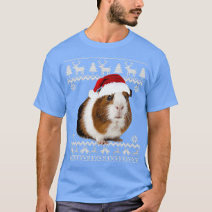 Guinea Schwein Weihnachtsbaum Lichter Santa (2) T-Shirt
