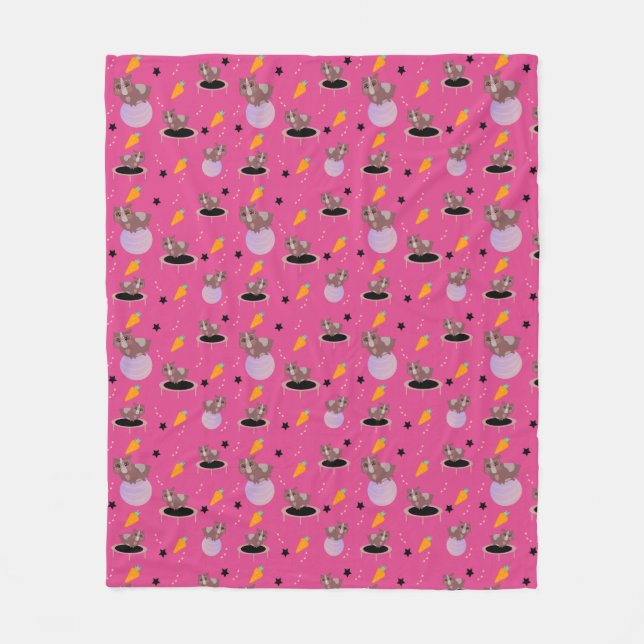 Guinea Schweine Fitness Funny Design Fleecedecke (Vorderseite)