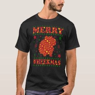 Guinea Schweine frohe Wheekmas Weihnachten Schwere T-Shirt
