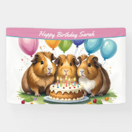 Guinea Schweine Geburtstagspartei Banner