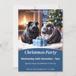 Guinea Schweine & Geschenk Weihnachten Party Einladung