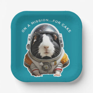 Guinea Schweine im Weltraum! Retro Explorer Astron Pappteller