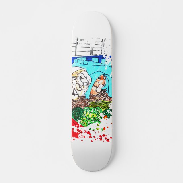 Guinea Schweine in einem Käfig Skateboard (Vorne)