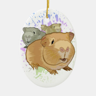 Guinea Schweine Keramik Ornament