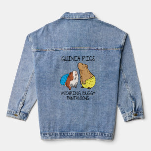 Guinea Schweine mit Buggy Pantaloons Guinea Schwei Jeansjacke