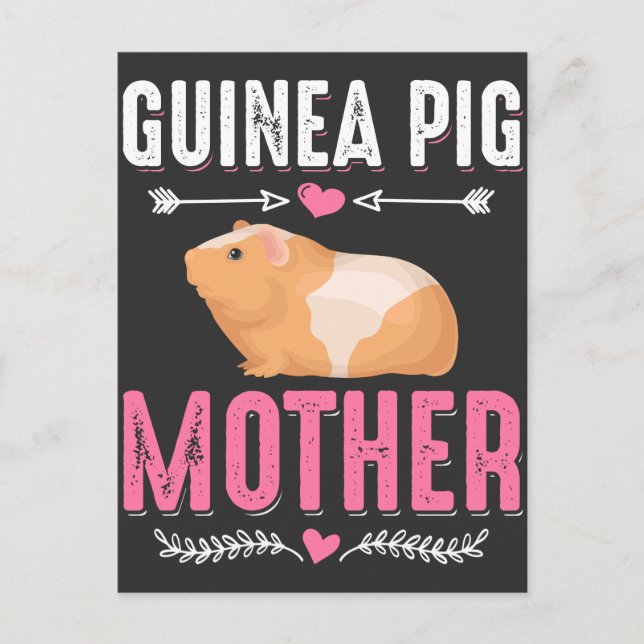 Guinea Schweine Mutter Nagetiere Liebe Postkarte (Vorderseite)
