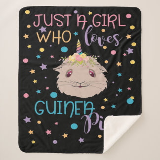 Guinea Schweine | Nur ein Mädchen, das Guinea Lieb Sherpadecke