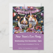 Guinea Schweine Silvesterabend Party