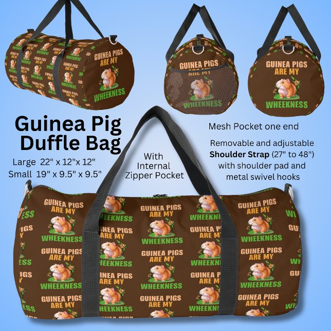 Guinea Schweine sind meine Mühe auf Braun Duffle Bag (Von Creator hochgeladen)