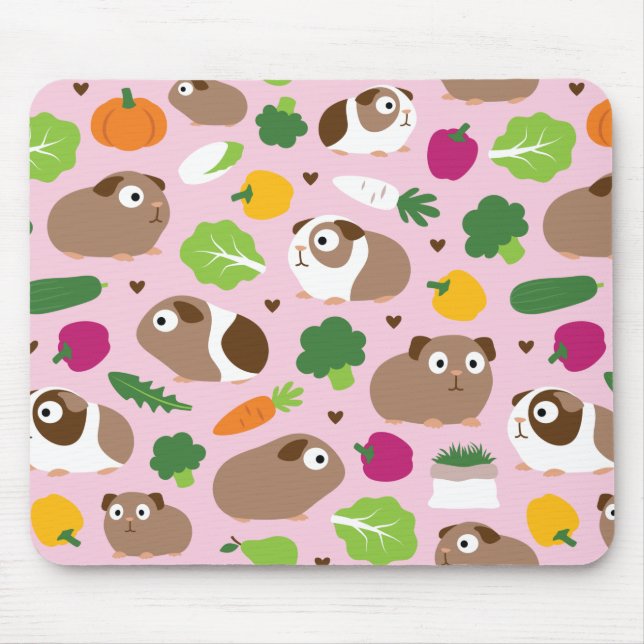 Guinea Schweine und ihre Leckereien Mousepad (Vorne)