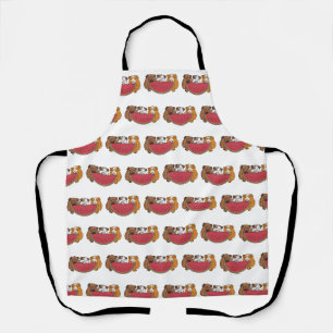 Guinea Schweine und Wassermelone Illustration Schürze