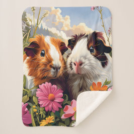 Guinea Schweine unter Wildblumen Sherpadecke