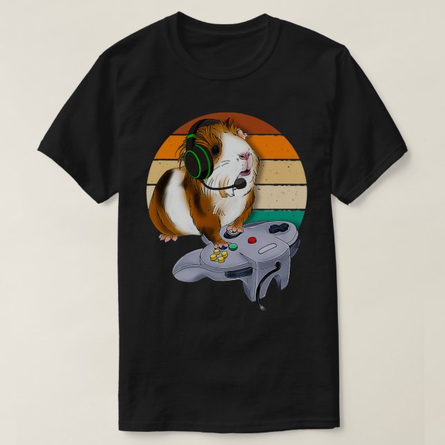 Guinea Schweine Video Game Wildlife Animal T-Shirt (Design vorne)