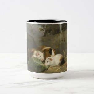Guinea Schweine (von George Morland) Zweifarbige Tasse