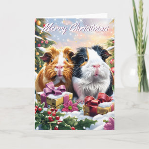 Guinea Schweine Weihnachten Karte