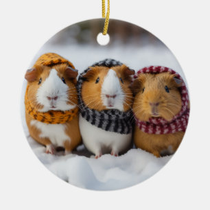 Guinea Schweine Weihnachten Keramik Ornament