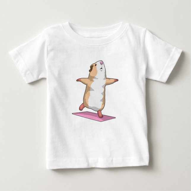 Guinea Schweine Yoga Medizin Fitness Baby T-shirt (Vorderseite)