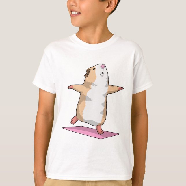 Guinea Schweine Yoga Medizin Fitness T-Shirt (Vorderseite)