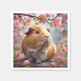 Guinea Schweinefieber mitten im Frühling blüht Serviette