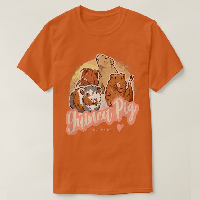 Guinea Schweinefleisch Liebe mein Haustier Vintage T-Shirt (Design vorne)