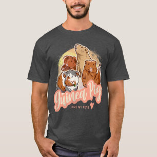 Guinea Schweinefleisch Liebe mein Haustier Vintage T-Shirt