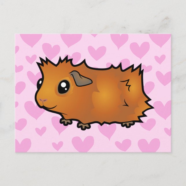 Guinea Schweinefleisch Liebe (Peeling) Postkarte (Vorderseite)