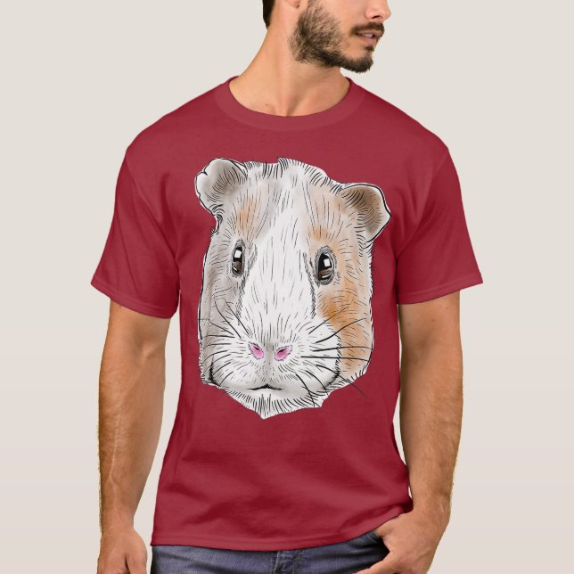 Guinea Schweinefleisch Matching Niedlich Furry Pot T-Shirt (Vorderseite)