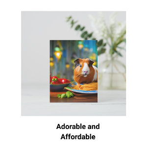 Guinea Schweinefleisch Spaghetti Postkarte