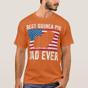 Guinea Schweinefleisch Vater Amerikanische Flagge T-Shirt