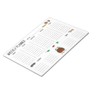 Guinea Schweinefleisch, wochenlang, zu benennen Notizblock